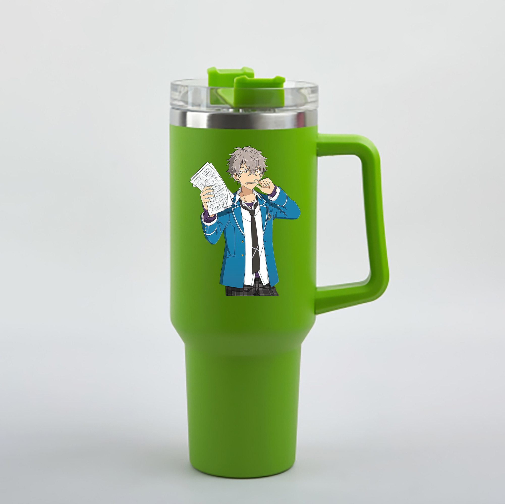 （画像用） あんさんぶるスターズ! Ensemble Stars 1200mL車用タンブラー - クリスタルステッカー（プラスチックストロー付き）